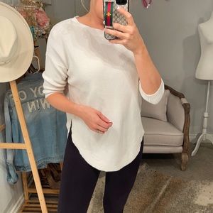 Express white criss cross back sweater